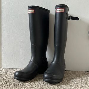 Hunter boots, black size 7